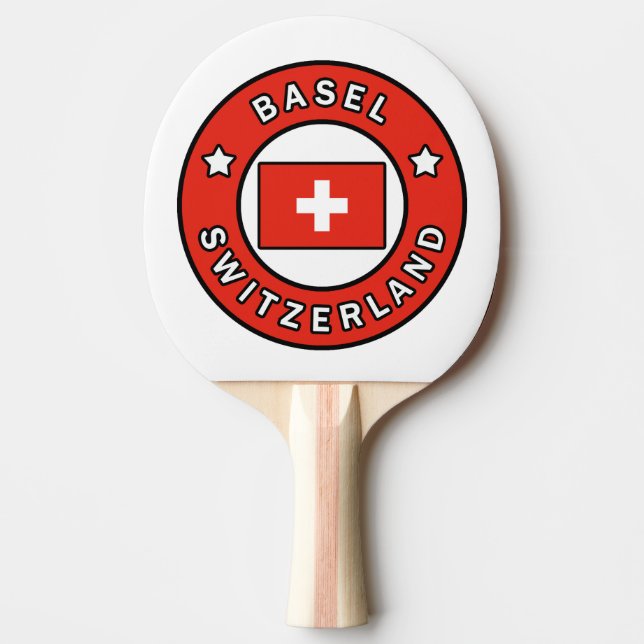 Basel Switzerland Ping Pong Paddle (Front)