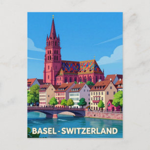 Basel Switzerland Travel Historic Landmarks Postcard