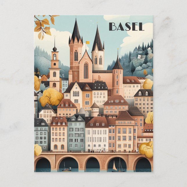 Basel Switzerland Travel Postcard (Front)