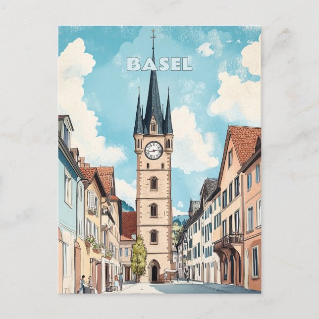 Basel Switzerland Travel Postcard (Front)