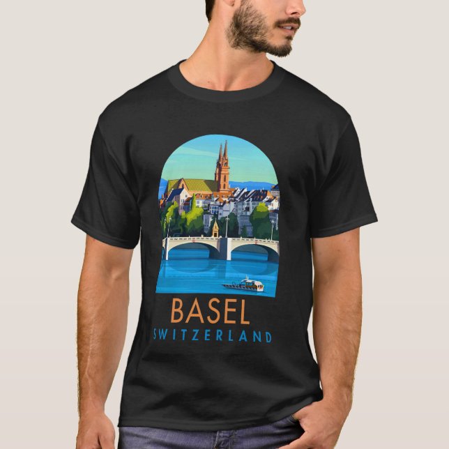 Basel Traveling Travel Vacation Souvenir Basel Swi T-Shirt (Front)