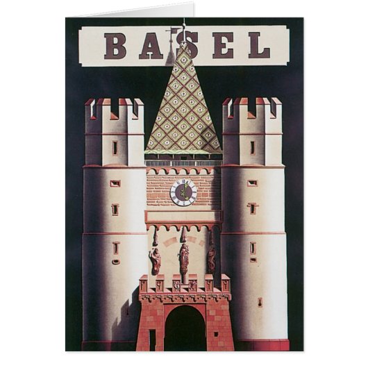 Basel Vintage Travel Poster Cards (Front)