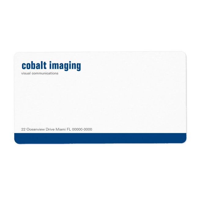 Baseline Panel Cobalt Shipping Label (Front)