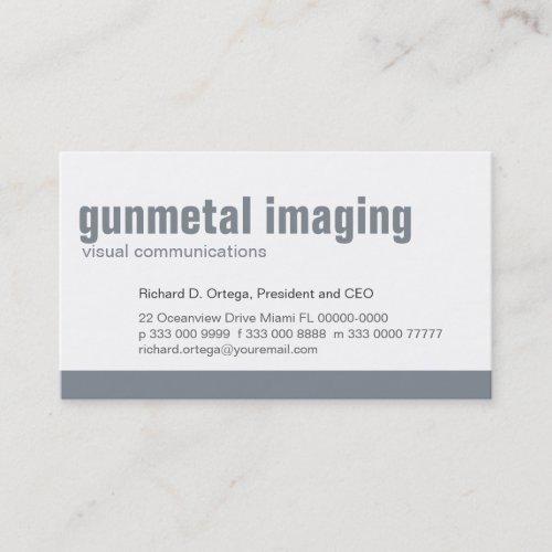 Baseline Panel Gunmetal Business Card