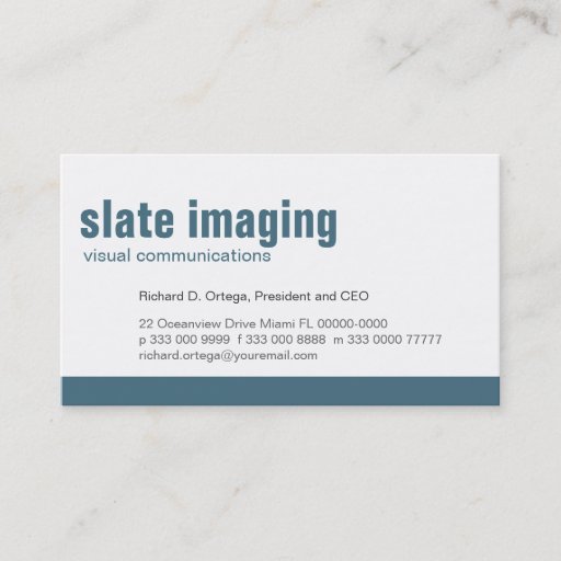 Customizable Baseline Panel Slate Business Card
