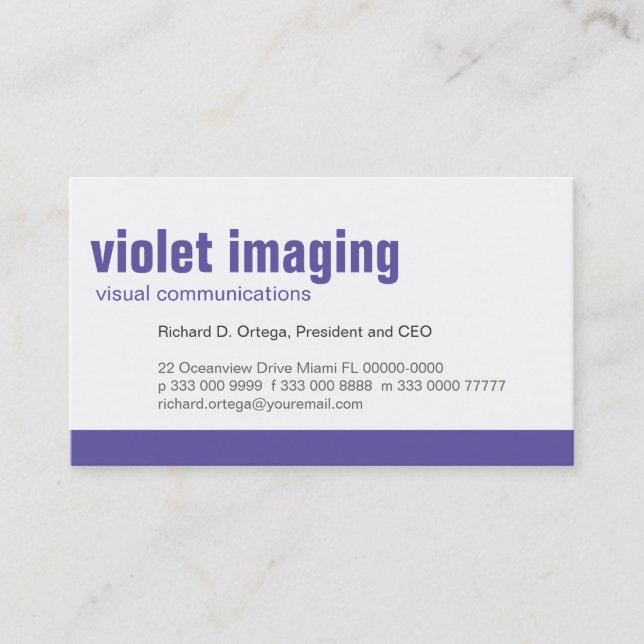 Baseline Panel Violet Business Card (Front)