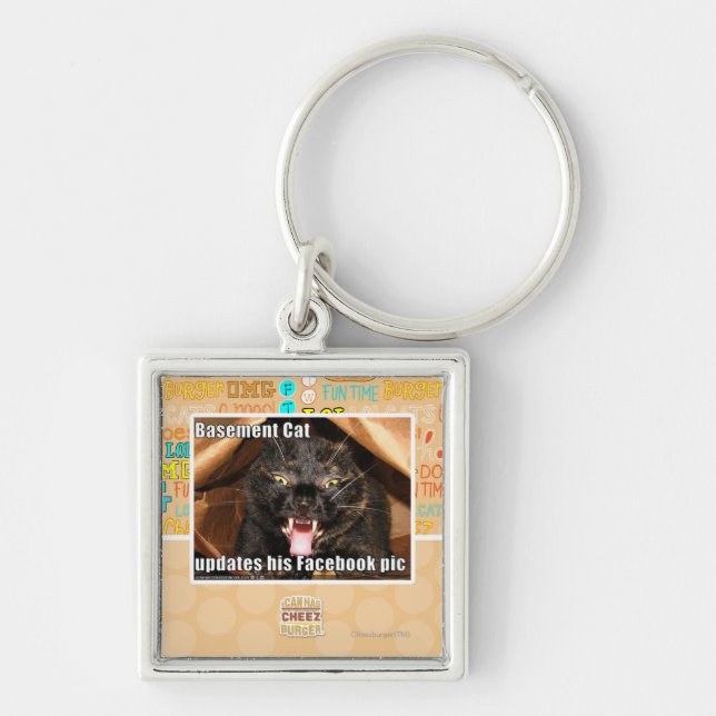 Basement Cat Keychain (Front)