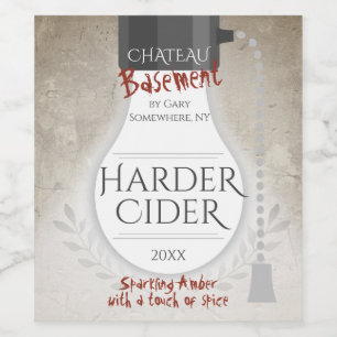 Basement homemade wine beer cider personalized wine label