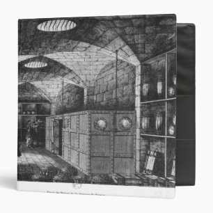 Basement of the Bank of France in Paris, 1897 3 Ring Binder