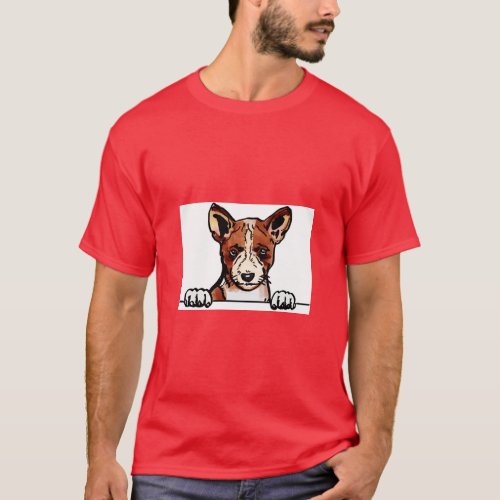 Basenji African barkless dog_  T_Shirt