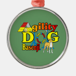 Basenji Agility Dog Metal Ornament