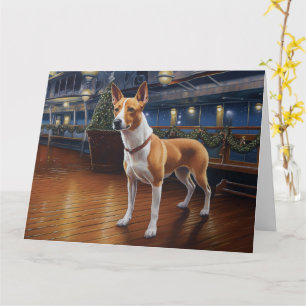 Basenji Christmas Cruise: Pawsome Holiday Delight  Card