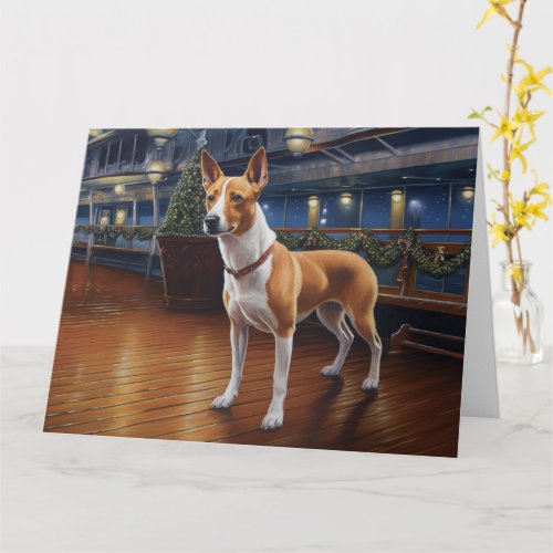 Basenji Christmas Cruise Pawsome Holiday Delight  Card