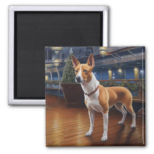 Basenji Christmas Cruise Pawsome Holiday Delight  Magnet