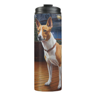 Basenji Christmas Cruise: Pawsome Holiday Delight Thermal Tumbler