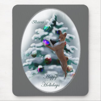 Basenji Christmas Gifts Mouse Pad