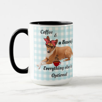 Basenji & Coffee Dog Mom Mug