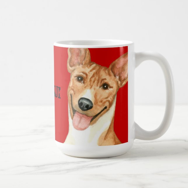 Basenji Color Block Coffee Mug (Right)
