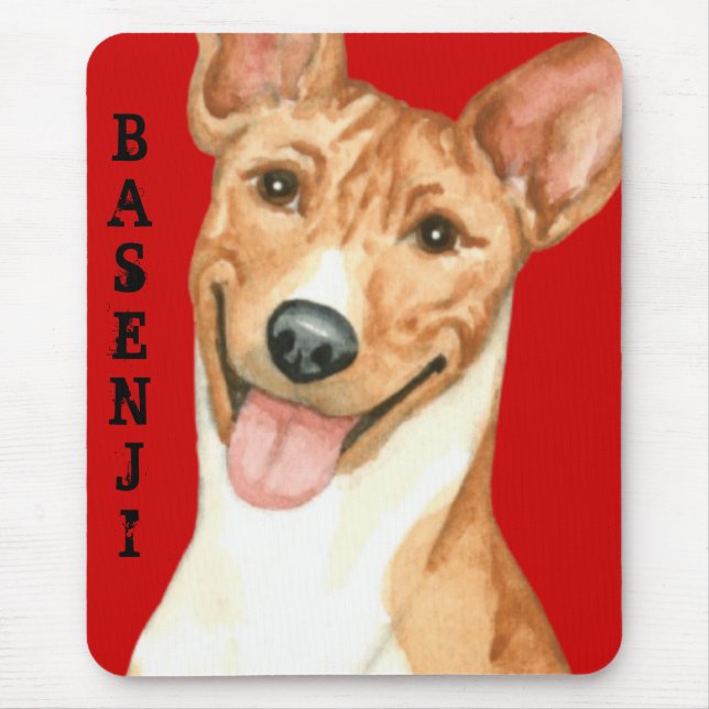 Basenji Color Block Mouse Pad (Front)