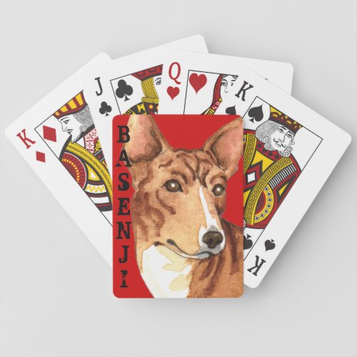 Basenji Color Block Playing Cards