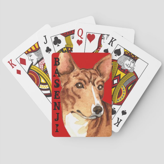 Basenji Color Block Playing Cards (Back)