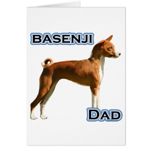 Basenji Dad 4 Cards (Front)