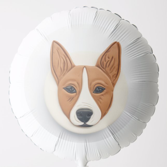 Basenji Dog 3D Inspired Balloon (Front)