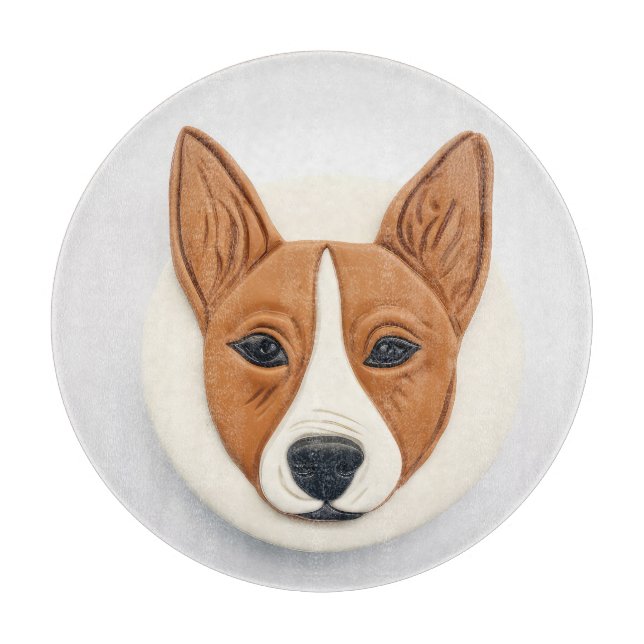 Basenji Dog 3D Inspired Cutting Board (Front)