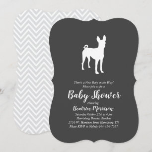 Basenji Dog Baby Shower Neutral Invitation