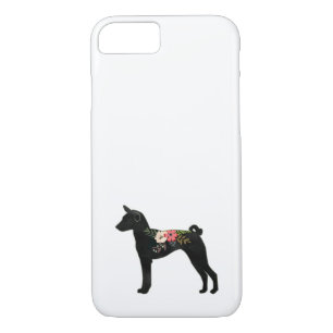 Basenji Dog Breed Boho Floral Silhouette Case-Mate iPhone 8/7 Case