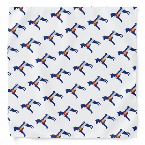 Basenji Dog Breed Colorado Flag Silhouette Bandana