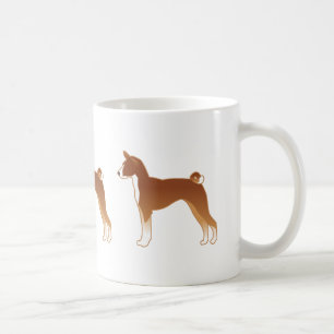 Basenji Dog Breed Illustration Silhouette Coffee Mug