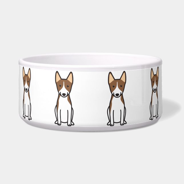Basenji Dog Cartoon Bowl (Front)