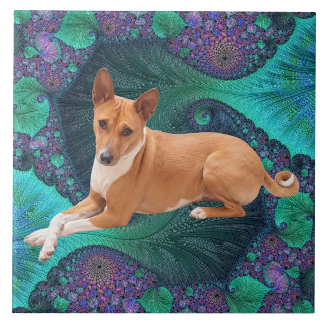 Basenji Dog  Ceramic Tile (Front)