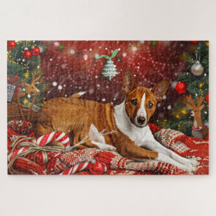 Basenji Dog Christmas Festive Jigsaw Puzzle