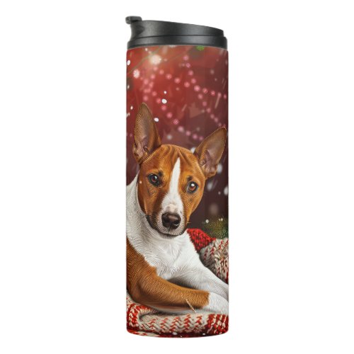 Basenji Dog Christmas Festive  Thermal Tumbler