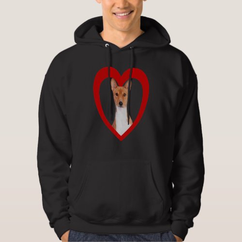 Basenji Dog Heart Kongo Terrier Basenji Hoodie