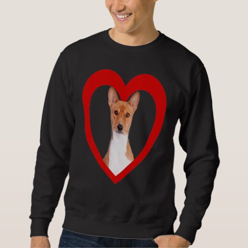 Basenji Dog Heart Kongo Terrier Basenji Sweatshirt