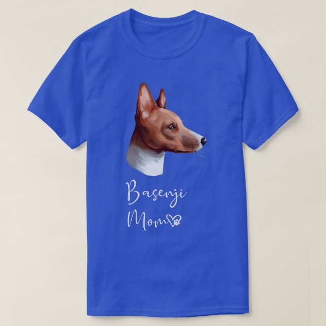 Basenji Dog Mom Cute Puppy Dog Owner  T-Shirt (Design Front)