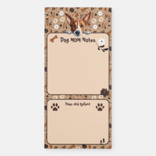 Basenji Dog Mom Notes Paws & Reflect Magnetic Notepad
