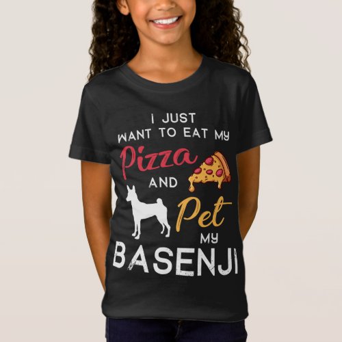 Basenji Dog Pizza lover owner Christmas Birthday G T_Shirt