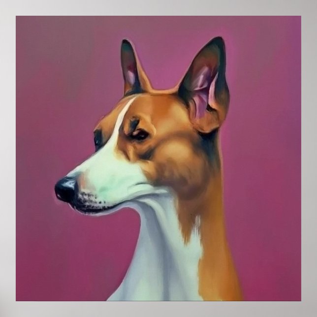 Basenji - Dog Portrait Poster (Front)