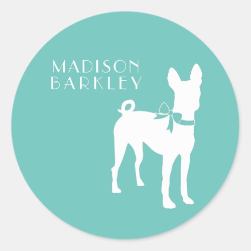 Basenji Dog Puppy Classic Round Sticker