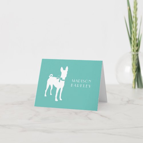 Basenji Dog Puppy Note Card