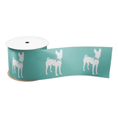 Basenji Dog Puppy Satin Ribbon