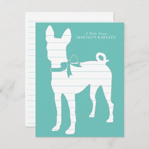 Basenji Dog Puppy Thank You Card