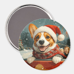 Basenji Dog Roller Coaster Christmas Magnet