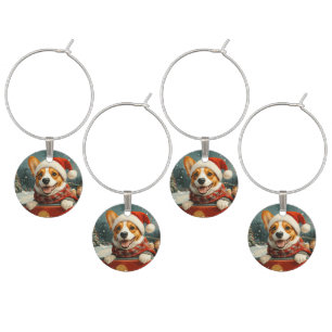 Basenji Dog Roller Coaster Christmas Wine Charm