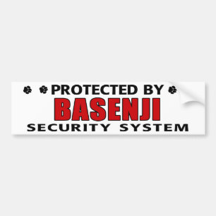 Basenji Dog Security Bumper Sticker