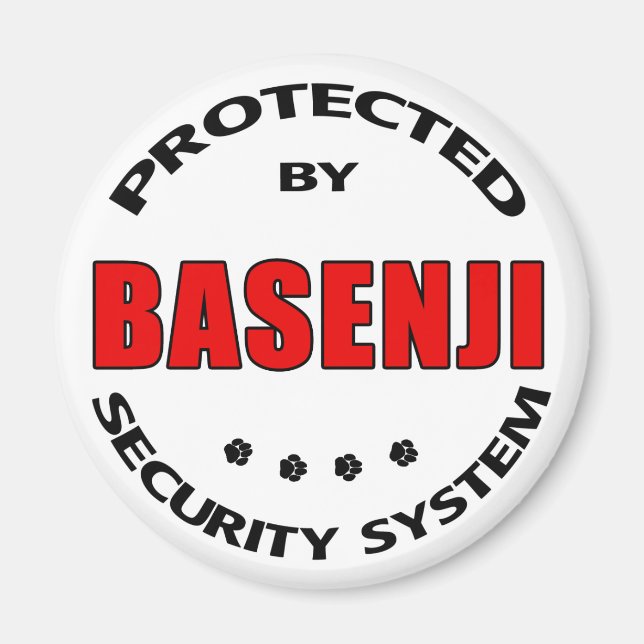 Basenji Dog Security Magnet (Front)